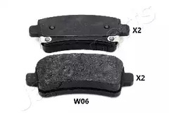 Колодки тормозные дисковые задн JAPANPARTS PP-W06AF