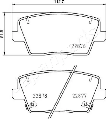 Колодки тормозные дисковые /комплект 4 шт/ JAPANPARTS PP-H12AF