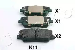 Колодки тормозные дисковые JAPKO 51K11