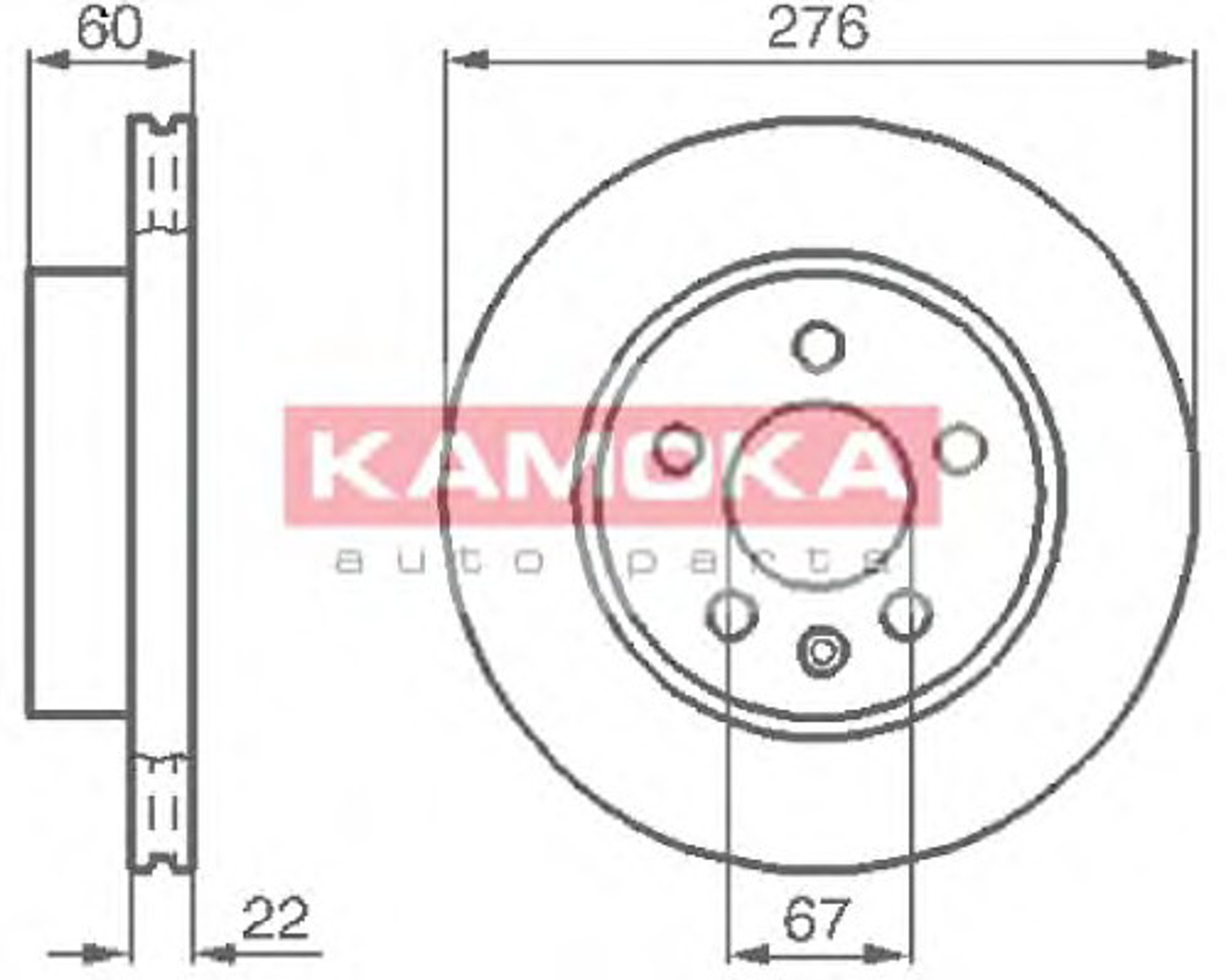 Диск тормозной KAMOKA 1031720