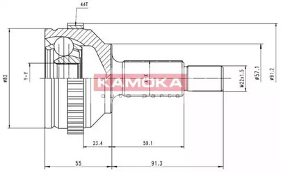 Шарнирный комплект приводной вал KAMOKA 6714