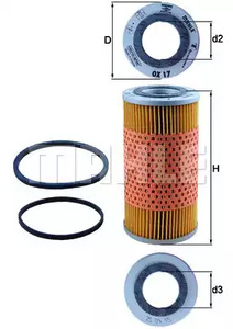 Масляный фильтр MAHLE/KNECHT OX 17D