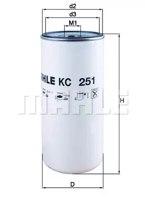 Фильтр топливный MAHLE/KNECHT KC251