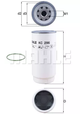 Топливный фильтр MAHLE/KNECHT KC296D