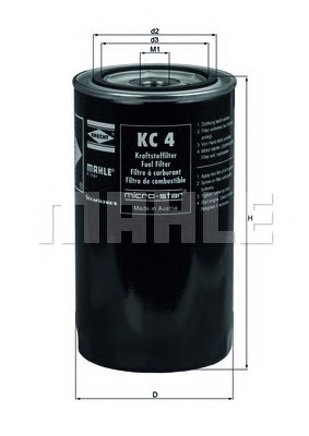 Фильтр топливный MAHLE/KNECHT KC4