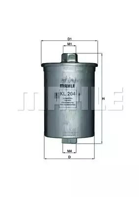 Топливный фильтр MAHLE/KNECHT KL204