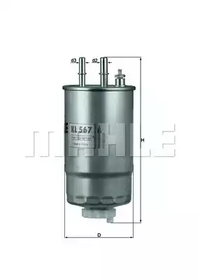Топливный фильтр MAHLE/KNECHT KL567