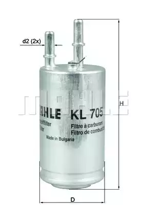 Топливный фильтр MAHLE/KNECHT KL705