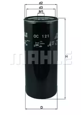 Масляный фильтр MAHLE/KNECHT OC121