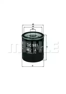 Масляный фильтр MAHLE/KNECHT OC981