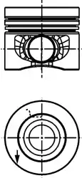 Поршень двс KOLBENSCHMIDT 40558610