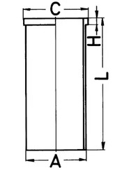 Гильза цилиндра KOLBENSCHMIDT 89033190