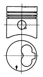 Поршень d76.5 x 1.75 x 2 x 3 +0.5 KOLBENSCHMIDT 93 260 610