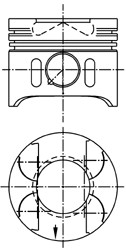 Поршень двигателя KOLBENSCHMIDT 97482600