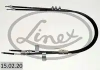 Трос стояночного тормоза ford fiesta 2009- 1360/1195+ 1325/1165мм LINEX 15.02.20