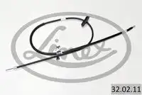 Трос стояночного тормоза прав opel astra j 2010- 1815/1685мм LINEX 32.02.11