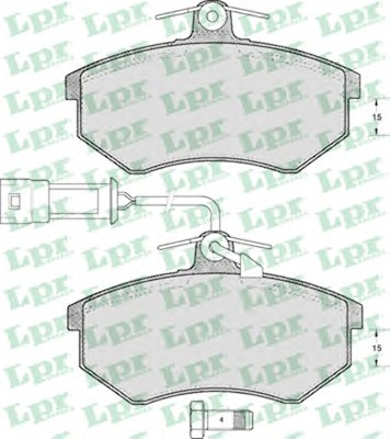 Тормозные колодки дисковые LPR 05P221