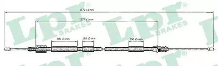 Трос стояночного тормоза lpr LPR C0119B