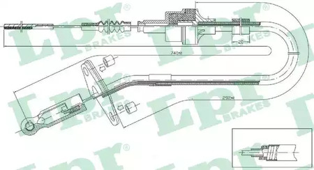 Трос сцепления lpr LPR C0132C
