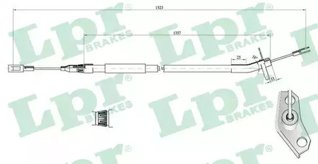 Трос стояночного тормоза LPR C0446B