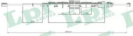 Трос стояночного тормоза lpr LPR C0716B