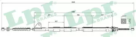 Трос стояночного тормоза lpr LPR C0851B