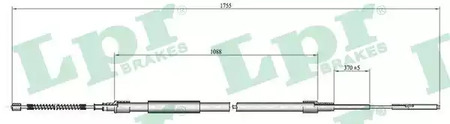 Трос стояночного тормоза lpr LPR C0954B
