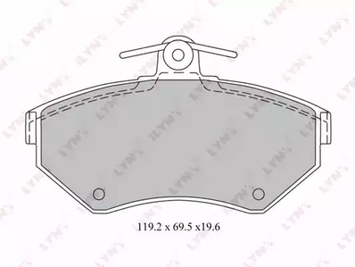 Комплект тормозных колодок дискового тормоз LYNXAUTO BD-1214