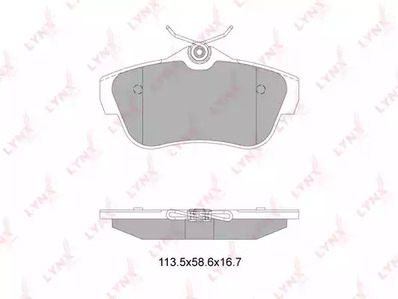 Комплект тормозных колодок дискового тормоз LYNXAUTO BD-2228