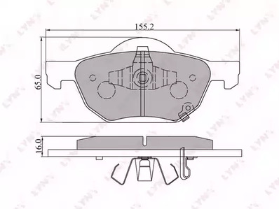 Комплект колодок для дисковых тормозов LYNXAUTO BD-3413