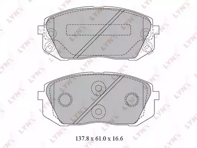 Комплект тормозных колодок дискового тормоз LYNXAUTO BD-3621