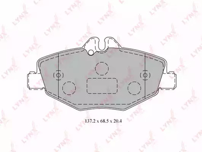 Комплект колодок для дисковых тормозов LYNXAUTO BD-5323