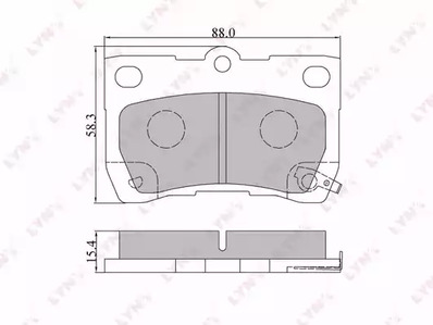 Комплект тормозных колодок дискового тормоз LYNXAUTO BD-7544