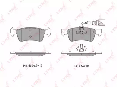 Комплект тормозных колодок дискового тормоз LYNXAUTO BD-8039