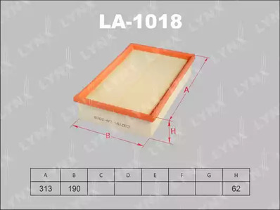 Воздушный фильтр LYNXAUTO LA-1018