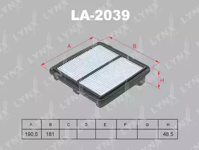 Фильтр воздушный LYNXAUTO LA-2039