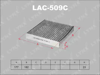 Салонный фильтр LYNXAUTO LAC-509C