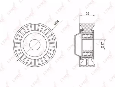 Ролик натяжной LYNXAUTO PB-5007