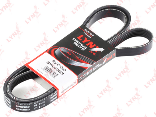 Поликлиновой ремень (ручейковый) LYNXAUTO 6PK2053