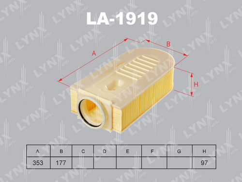 Воздушный фильтр LYNXAUTO LA-1919