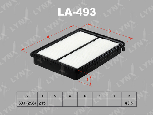 Фильтр воздушный LYNXAUTO LA-493