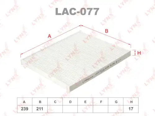 Салонный фильтр LYNXAUTO LAC-077