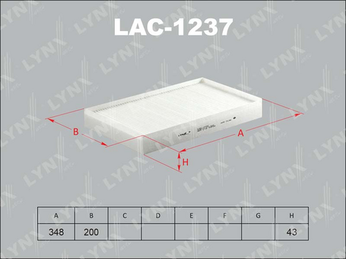 Салонный фильтр LYNXAUTO LAC-1237