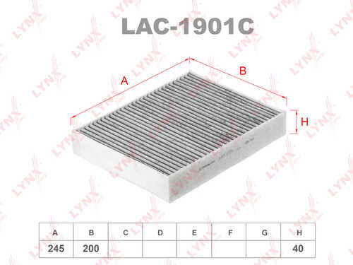 Салонный фильтр LYNXAUTO LAC-1901C