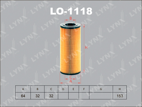 Масляный фильтр LYNXAUTO LO-1118