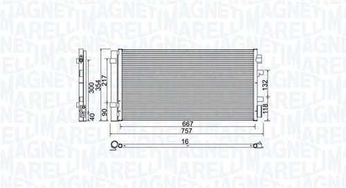 Радиатор кондиционера MAGNETI MARELLI 350203762000