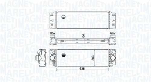 Mst476 интеркулер vw crafter mb sprinter 06- MAGNETI MARELLI 351319204760