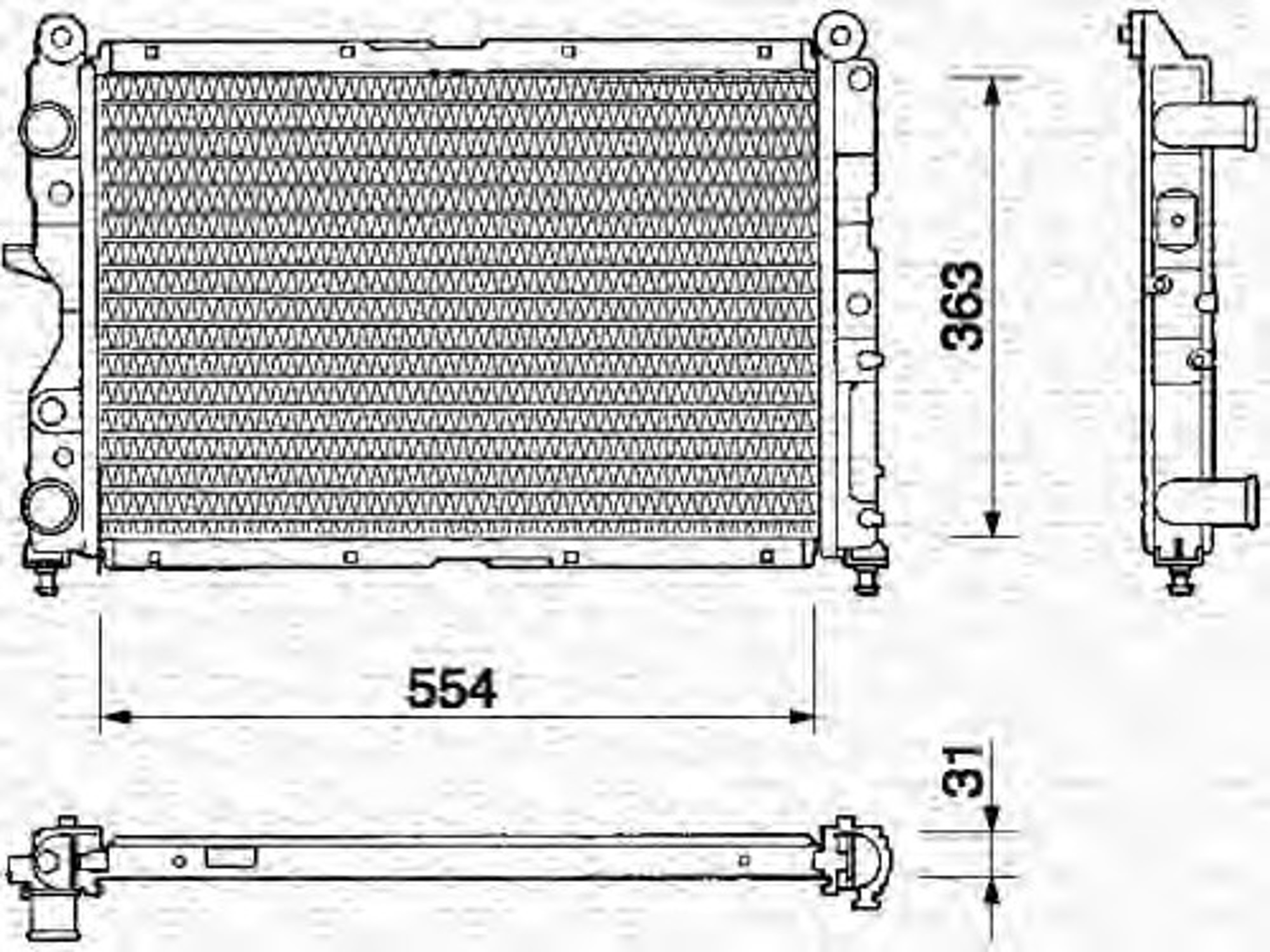 Радиатор системы охлаждения MAGNETI MARELLI 350213107000