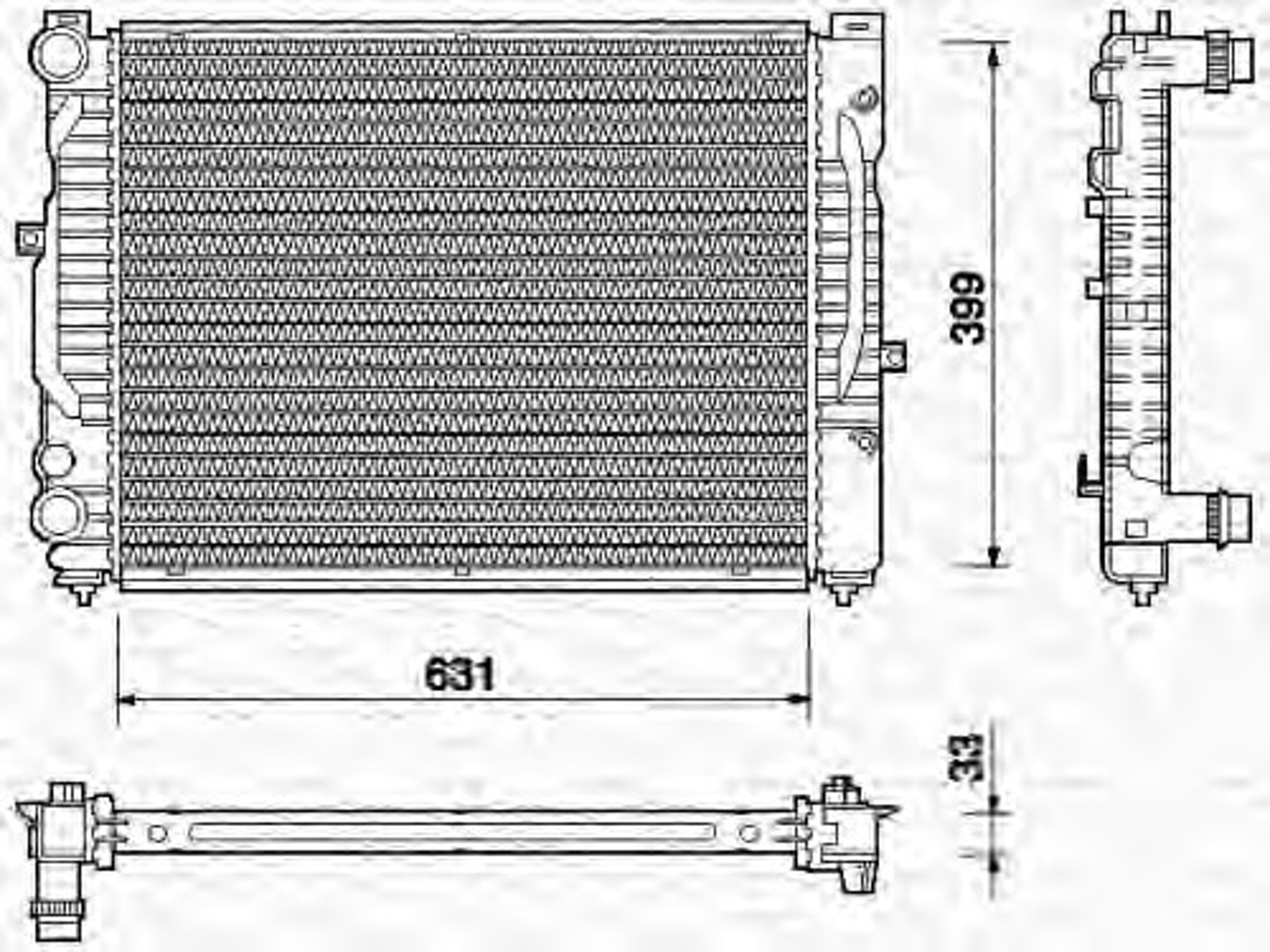 Радиатор системы охлаждения MAGNETI MARELLI 350213712000