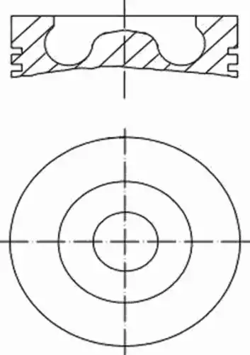 Поршень двс ford transit 2.5 di 94-00 +0.65 MAHLE/KNECHT 0148202